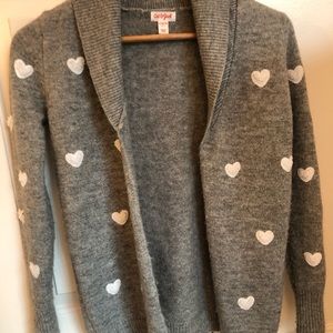 Cat and Jack girls gray with hearts sweater